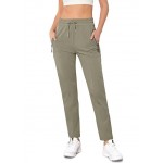 08 Bean Green Women's Quick Dry Hiking Lightweight Joggers Pants Water Resistant Athletic Lounge Track Pants with Zipper Pockets  08 Bean Green Women's Quick Dry Hiking Lightweight Joggers Pants Water Resistant Athletic Lounge Track Pants with Zipper Pockets