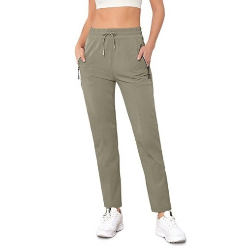 08 Bean Green Women's Quick Dry Hiking Lightweight Joggers Pants Water Resistant Athletic Lounge Track Pants with Zipper Pockets  08 Bean Green Women's Quick Dry Hiking Lightweight Joggers Pants Water Resistant Athletic Lounge Track Pants with Zipper Pockets