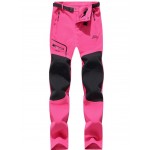 Pink Women's Outdoor Waterproof Windproof Fleece Slim Cargo Snow Ski Hiking Pants  Pink Women's Outdoor Waterproof Windproof Fleece Slim Cargo Snow Ski Hiking Pants
