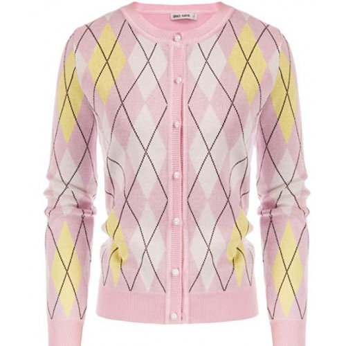 Women's Long Sleeve Button Down Crew Neck Classic Sweater Knit Cardigan Women's Long Sleeve Button Down Crew Neck Classic Sweater Knit Cardigan