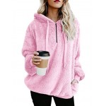 Womens Sherpa Pullover Fuzzy Fleece Sweatshirt Oversized Hoodie with Pockets Womens Sherpa Pullover Fuzzy Fleece Sweatshirt Oversized Hoodie with Pockets