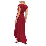 Women's Summer Floral Print Cross V Neck Dress Bohemian Flowy Long Maxi Dresses Women's Summer Floral Print Cross V Neck Dress Bohemian Flowy Long Maxi Dresses